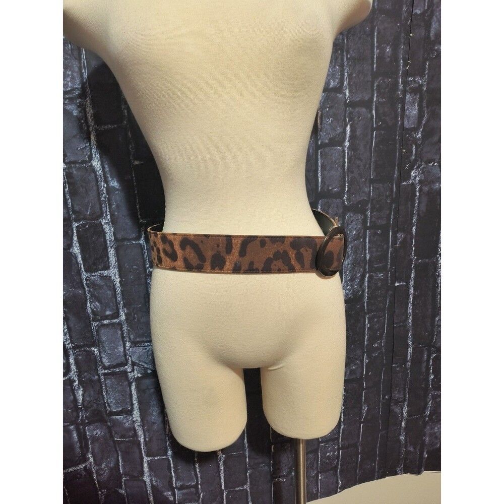 Rafaella Studio Leopard Print Sheath Dress 8 Sleeveless Crewneck Matching Belt - Picture 5 of 5